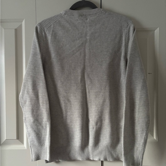 Mango Men's Light Gray Crewneck Textured Sweater - Picture 10 of 11